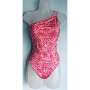 Bloomingdale's One Piece Pink and Orange Swimsuit Medium NWT